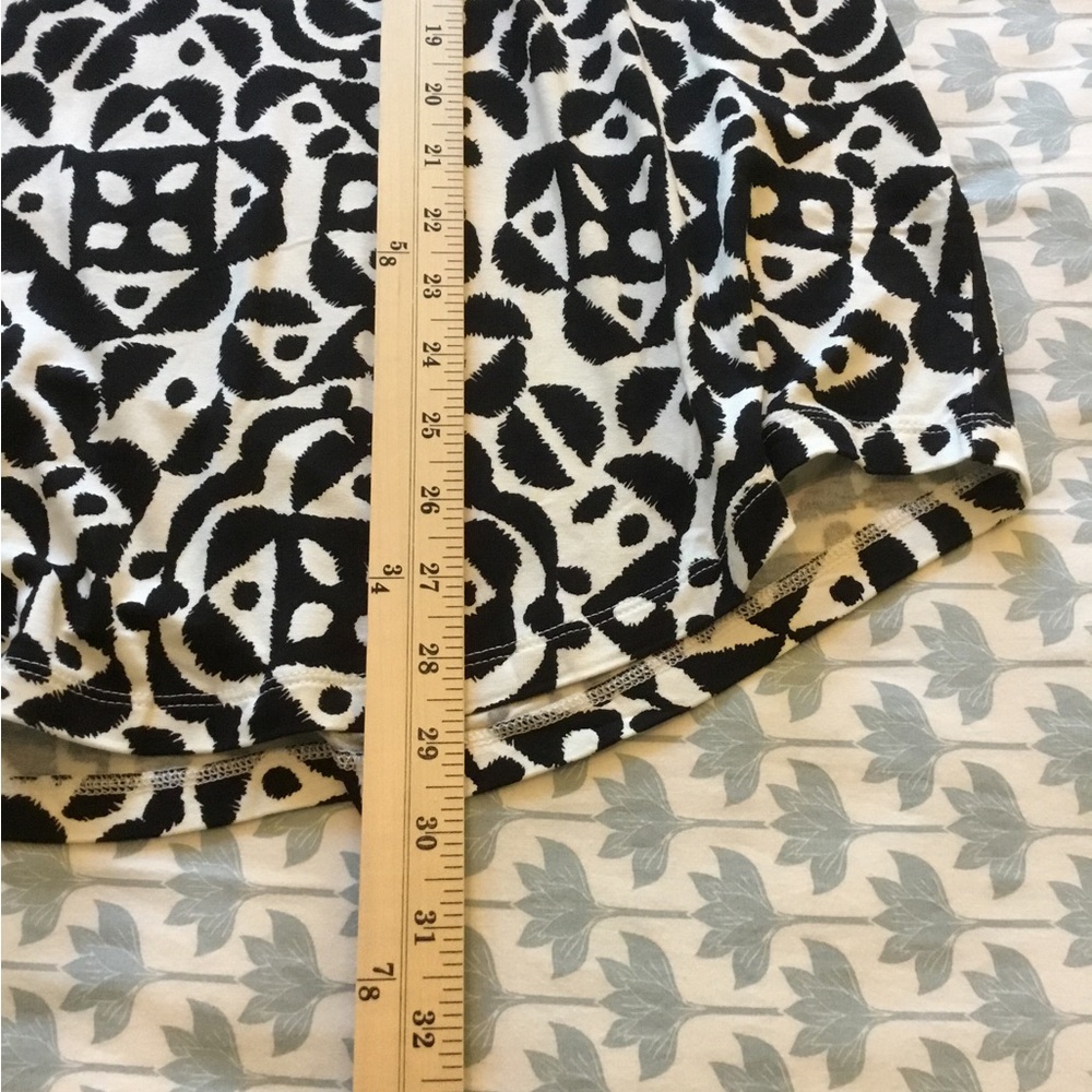 JM COLLECTION T-shirt 1X black/white rayon/spandex =stretchy￼ NWT short sleeve - Picture 7 of 8